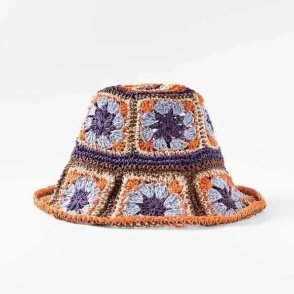 Zara Handmade Crochet Granny Square Bucket Hat main image 6